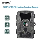 Охотничья камера BOBLOV Trail HC801A 16MP 1080P IP65 водонепроницаемая камера s ночная версия фото ловушка 0,3 s триггер камера дикой природы