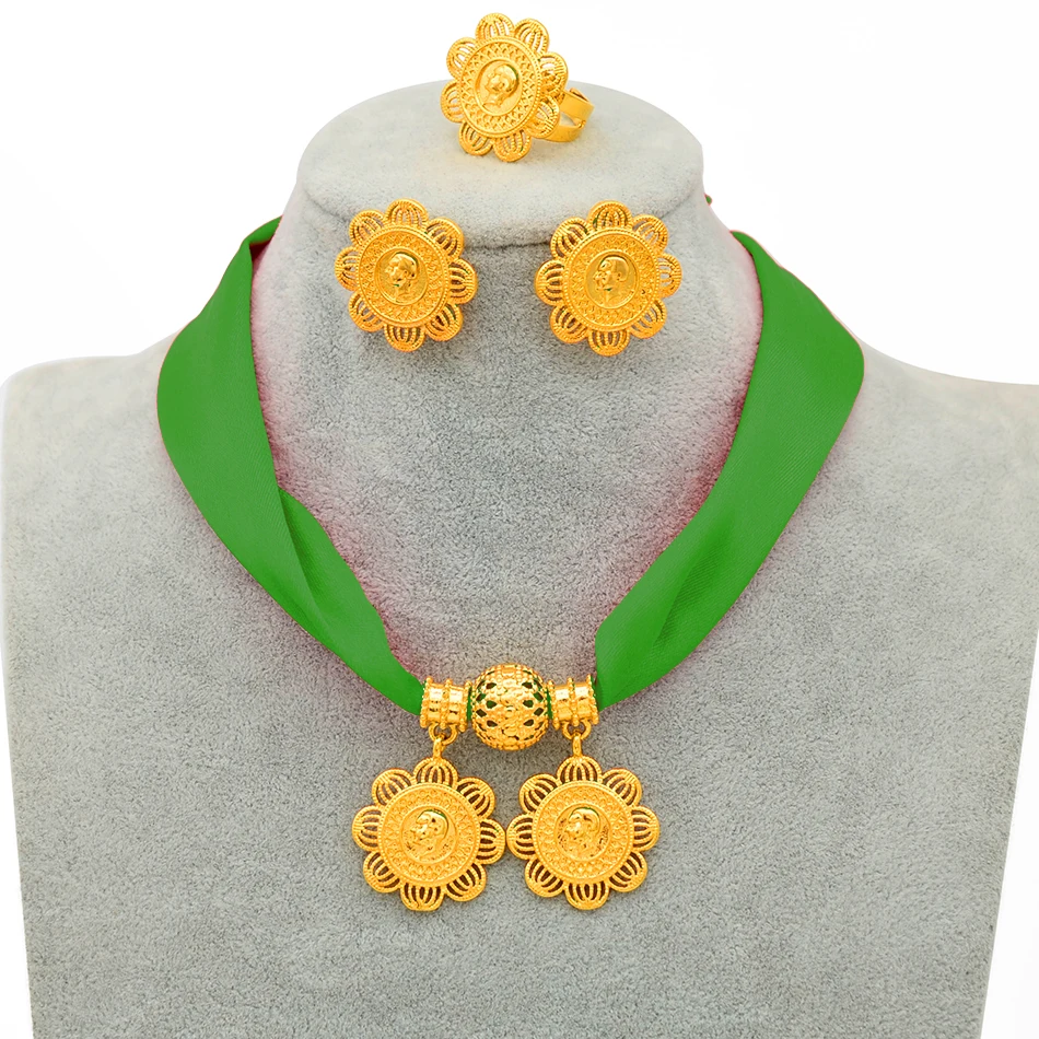 Набор украшений Anniyo сделай сам веревочные монеты ожерелья серьги кольцо золотой