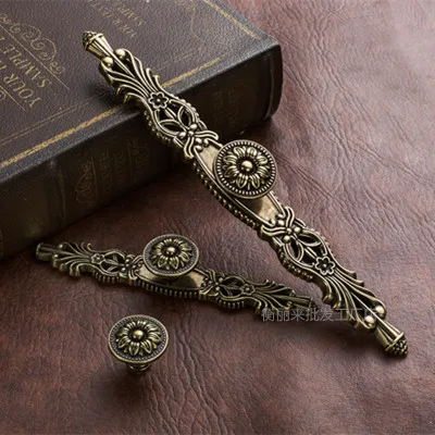 96 128 мм Ретро старинный стиль бронзовая ручка-кольцо тумба кухонного шкафа