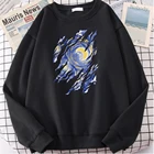 Мужская Флисовая Толстовка с капюшоном, с длинным рукавом и круглым вырезом