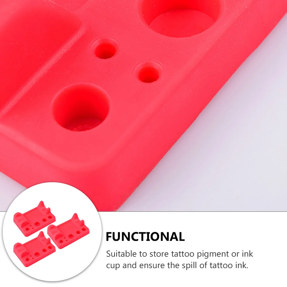 

3pcs Ink Cup Holder Machine Stand Pigment Rack Supplies