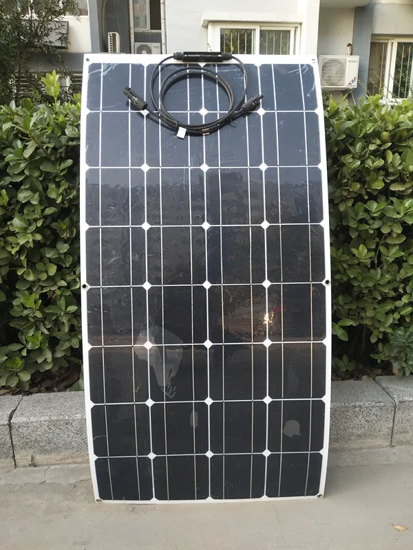 ПЭТ материал поверхности sunpower Гибкая солнечная панель 12v зарядное устройство 100w