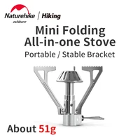naturehike ultralight mini folding stove head 51g portable outdoor all in one gas furnace camp cook tool with adjustable valve