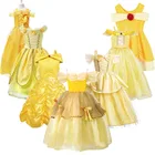 Платье принцессы Белль для косплея 2020, платья для девочек, платья для красавицы и чудовища, детская одежда для Хэллоуина и вечеринки, фантастический Детский костюм