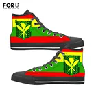 FORUDESIGNS 2021, женские высокие кеды из текстиля, гавайский каннака, маоли, полинезийский дизайн, кроссовки с принтом для женщин, повседневная обувь