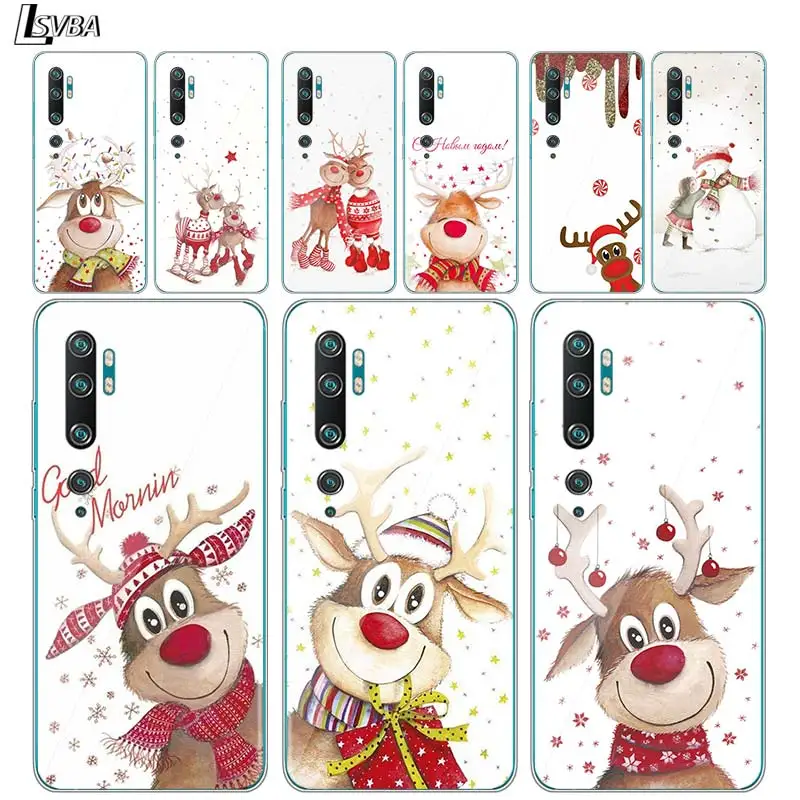 

Christmas Cartoon Moose Soft TPU Silicone Cover For Xiaomi Mi 8 9 9T SE A1 A2 5X 6X Lite Pro F1 Mix 3 Play Phone Case