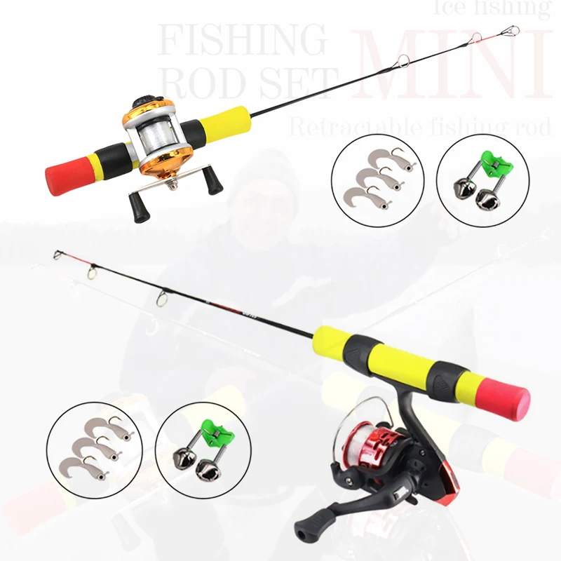 Зимние ледяные удочки Рыболовные катушки комбинации Мини Удочка портативный
