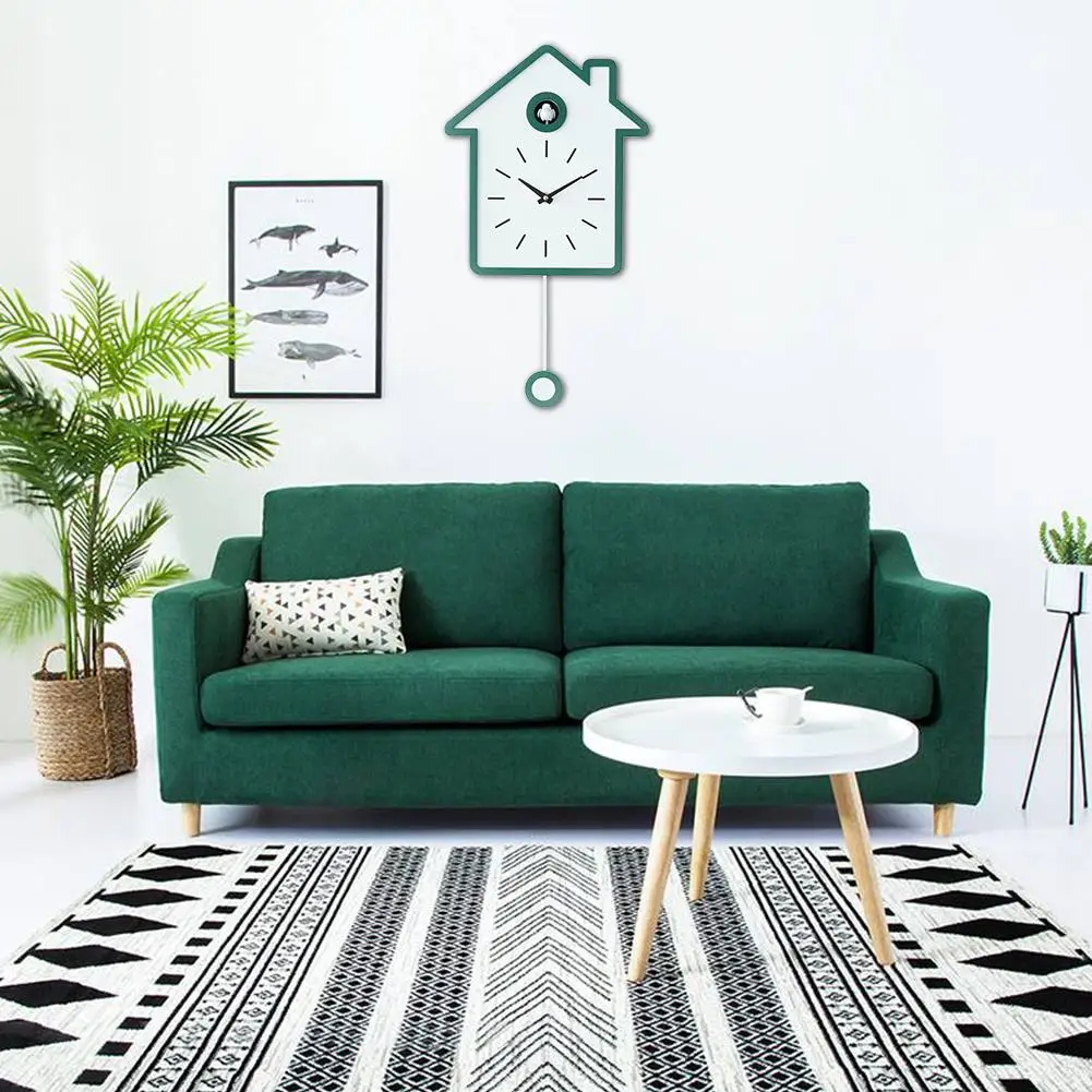 Настенные светящиеся часы в гостиную виде птицы современные детские украшения