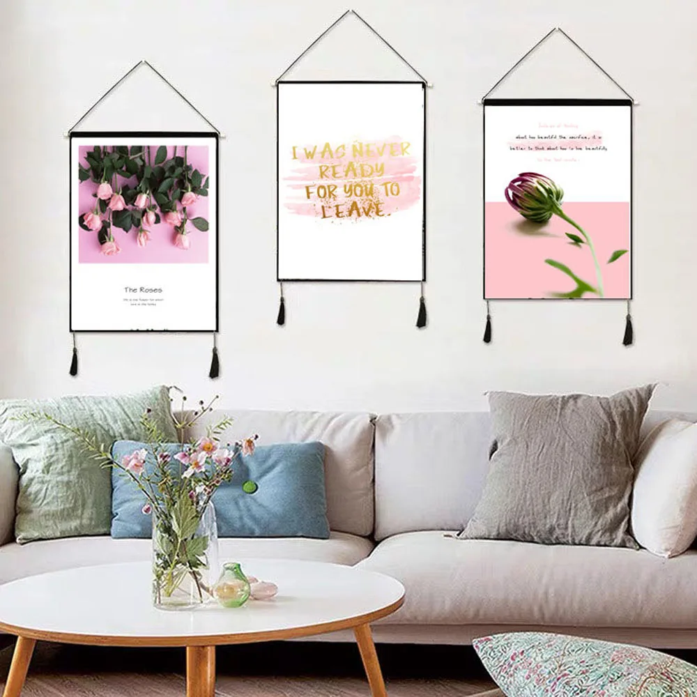 

45x65cm Creative home romantic canvas poster wall scroll bedroom living room combination painting wholesale