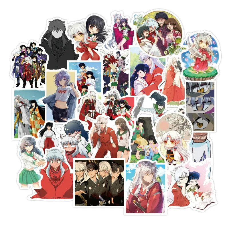 

10/50PCS Japanese Anime Inuyasha Graffiti Stickers For Laptop Notebook Skateboard Computer Luggage Cartoon Decal