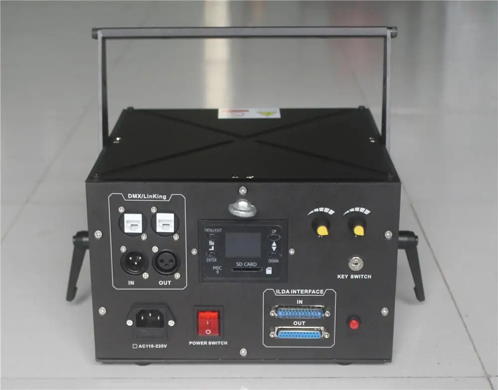 Бесплатная доставка наружный зеленый лазерный проектор ILDA логотипа с sd картой и