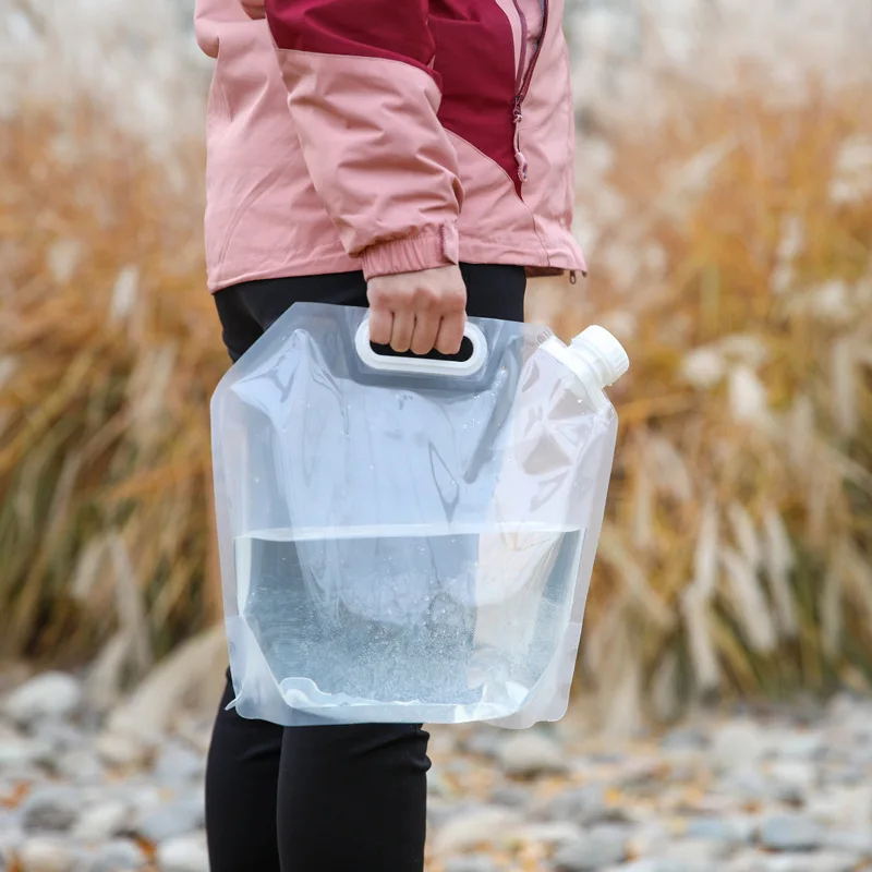 

3L camping trip portable water bucket outdoor water bag mountaineering folding water bottle drinking water bag water storage 53g