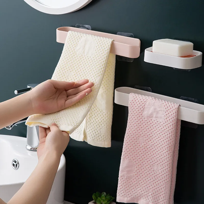 Настенный пластиковый держатель для полотенец в ванную комнату|Вешалки