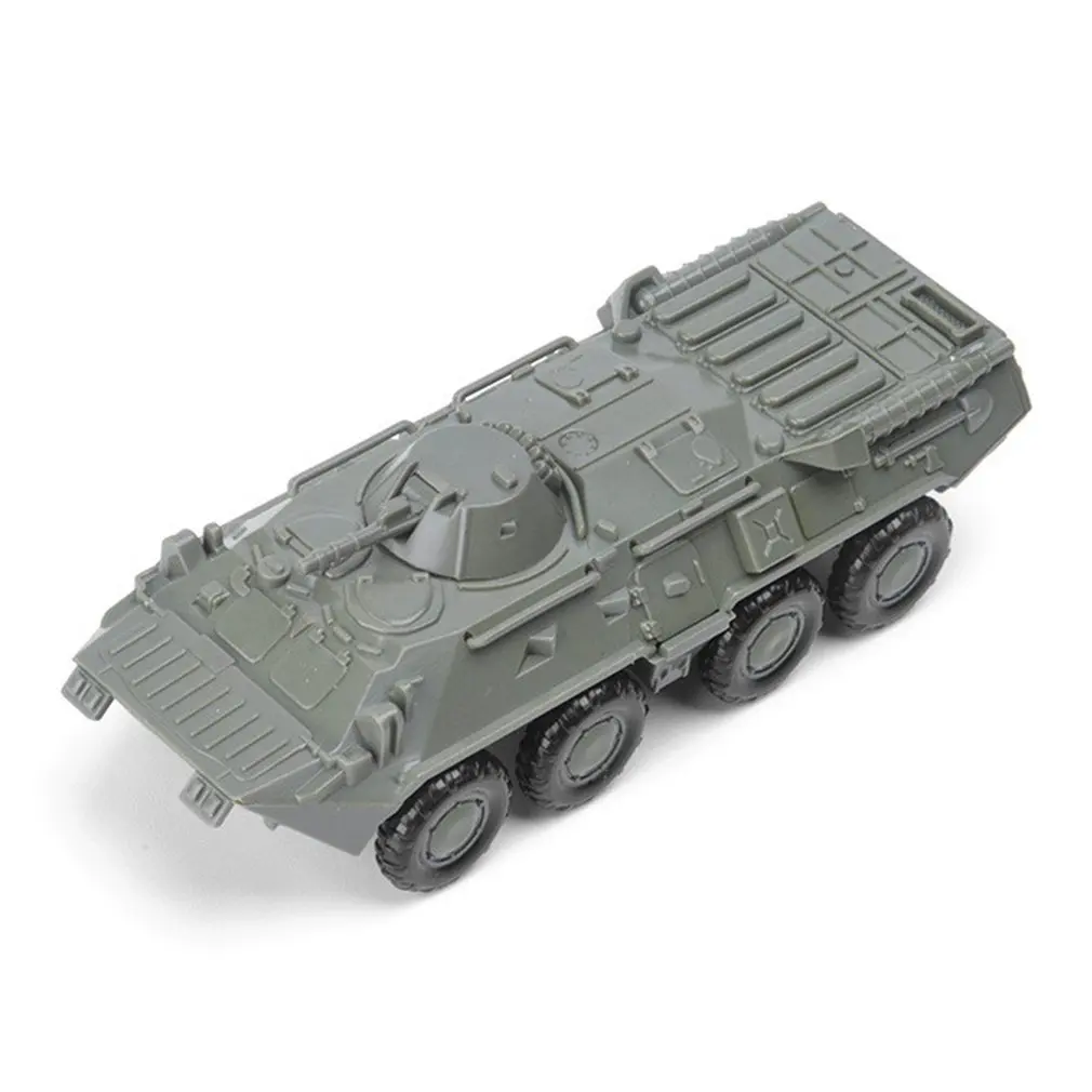 

1:72 BTR-80 Wheeled Armored Vehicle Glue-Free 4D Assembly Model Military Chariot Glide Toy Gift