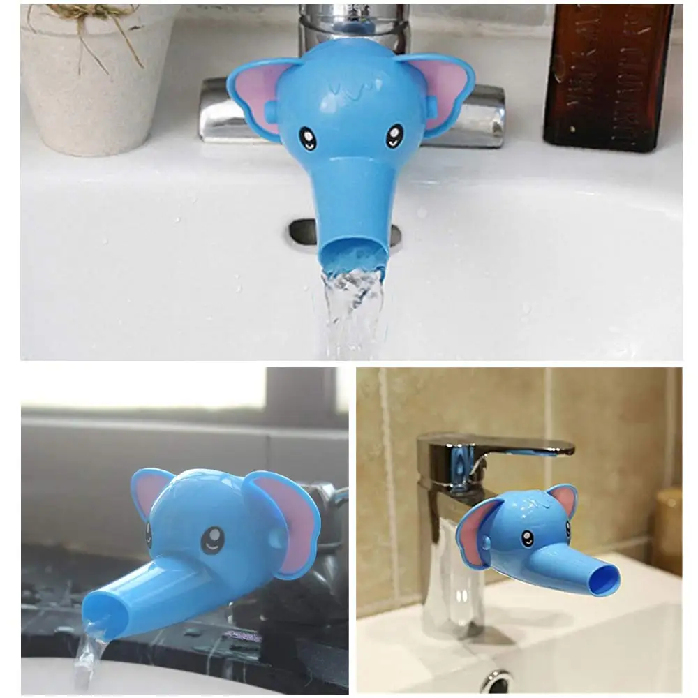 3-piece cute cartoon large head three-dimensional children's Guide sink hand washing machine faucet extension | Дом и сад