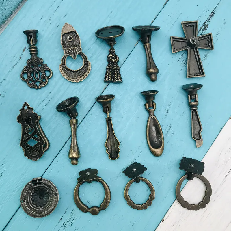 Винтаж круглое кольцо мебель дверная ручка для двери из цинкового сплава