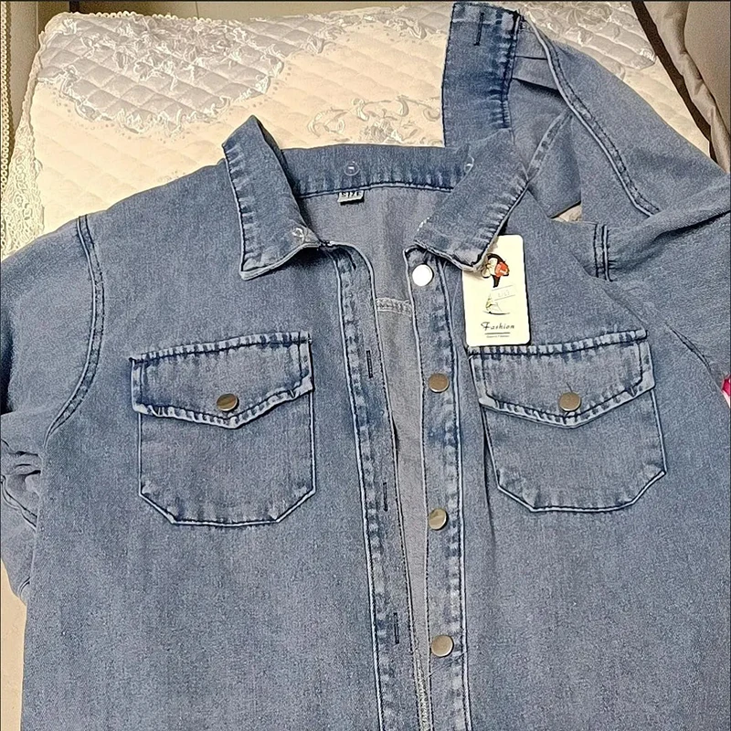 Джинсовая куртка женская с капюшоном Повседневная Верхняя одежда свободного