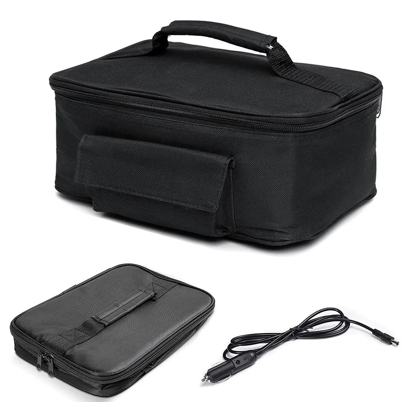 

12V Car Heating Bag Travel Picnic Portable Food Warmer Container Packet Heater Mini Oven Electric Heated Bento Lunch Box Package