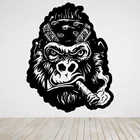 Gorilla Cigar Настенная Наклейка в виде портрета Этническое Искусство богемная чалма фильм тропический лес Племенной охоты домашний декор художественная виниловая наклейка 19