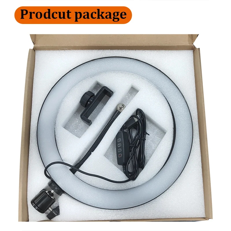 Светодиодный кольцевой светильник для фотосъемки студийная лампа с