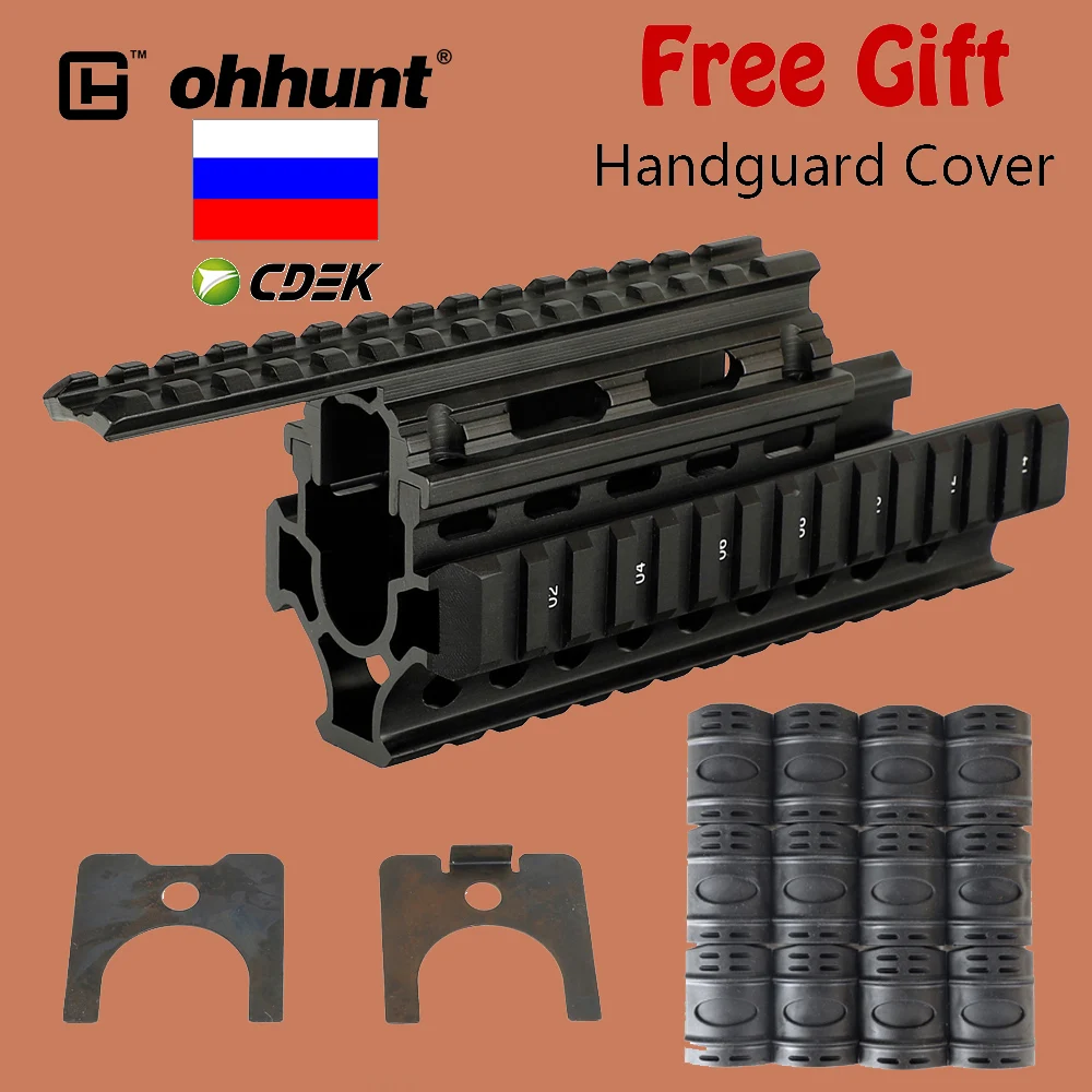 Ohhunt Тактический Quad Picatinny крепление рельсового прицела AK Системы защита для рук из