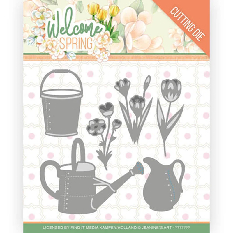 

JC Metal Cutting Dies Kettle Bucket Flowers Shape Design Scrapbooking Handmade DIY Blade Make Stencil Craft Mold Template Decor