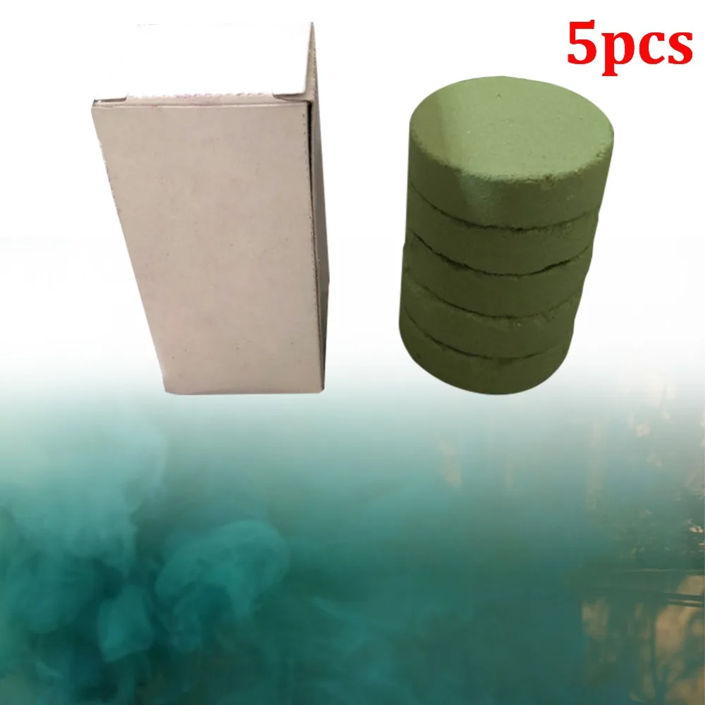5pcs Green Красочный дым таблетки дым торт дым эффект бомба дым бомба фотография помощь игрушка Хэллоуин божественный подарок дымовая шашка цветная - Цвет: 5pcs Green