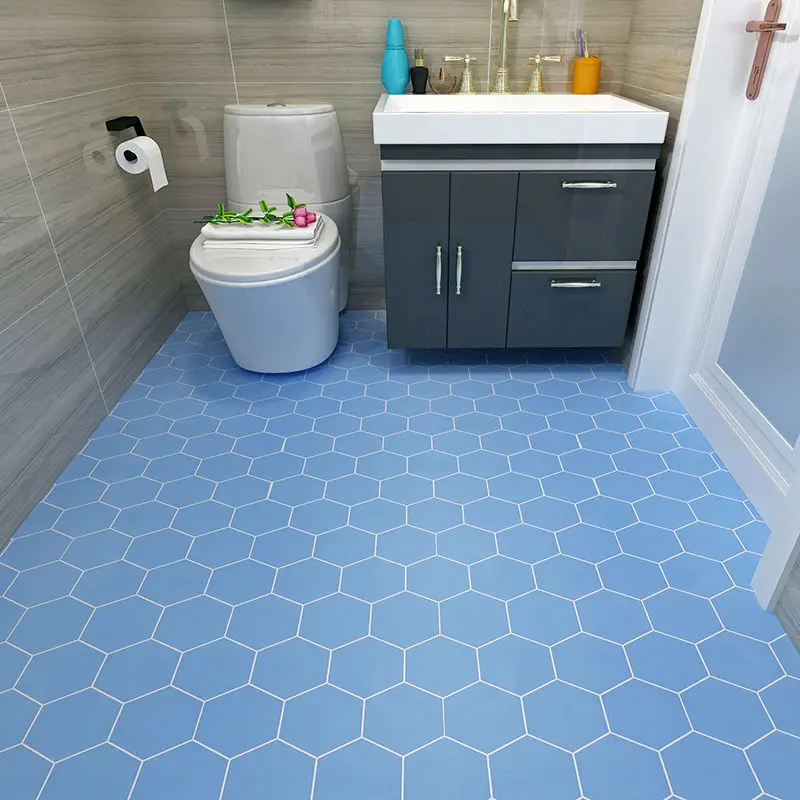 

Self-adhesive floor wallpaper bathroom waterproof stickers 3d wallpaper floor tiles bedroom kitchen floor non-slip wall stickers