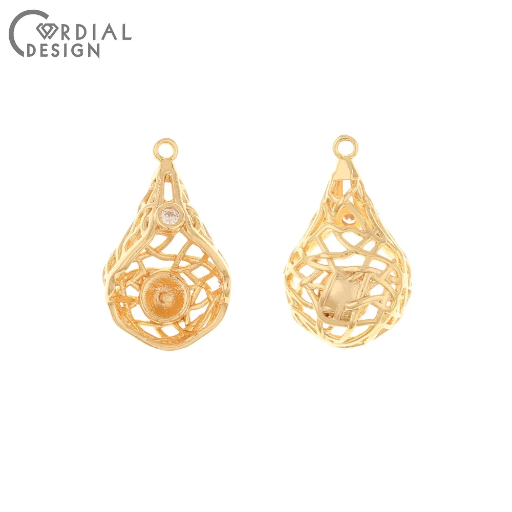 

Cordial Design 20Pcs 14*23MM Jewelry Accessories/DIY Parts/Jewelry Findings & Component/Genuine Gold Plating/Hand Made/CZ Charms