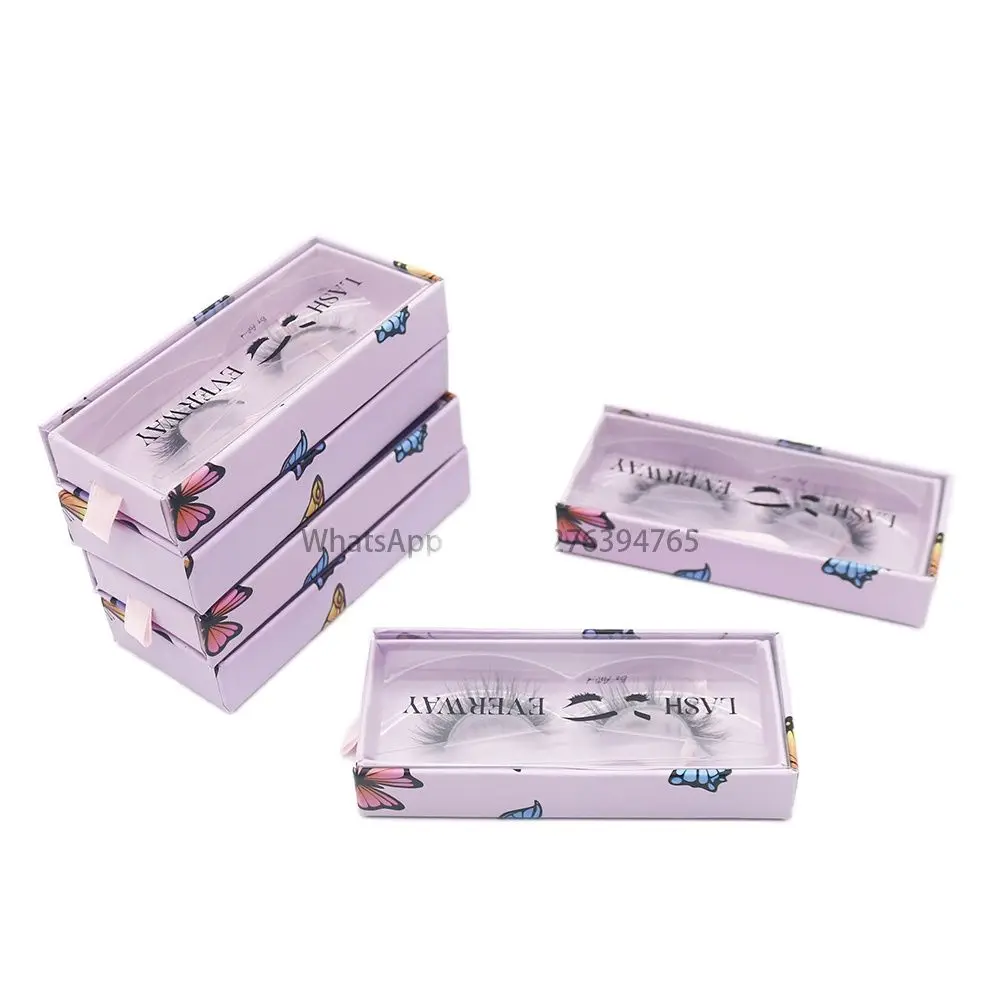 Популярные Чехлы для ресниц в виде бабочек индивидуальная упаковка коробка с