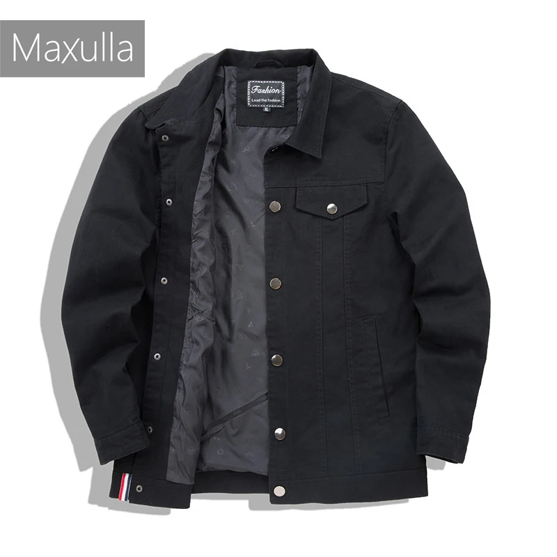 

Мужские повседневные куртки Maxulla, черная однотонная куртка-рубашка, уличная одежда, Mla064, весна