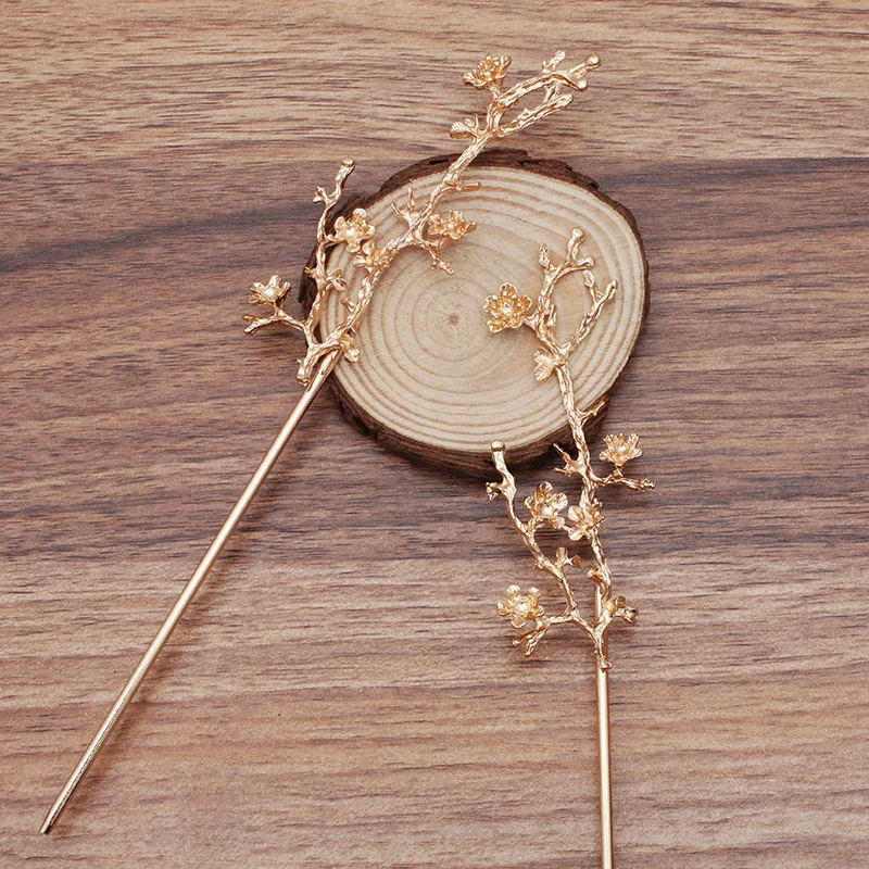 Винтажная заколка для волос 120 мм 5 шт. золотого/серебряного цвета