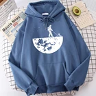 Толстовка мужская с принтом астронавтов, защитная Лунная среда, Модные Качественные теплые повседневные толстовки с капюшоном, простые свободные топы