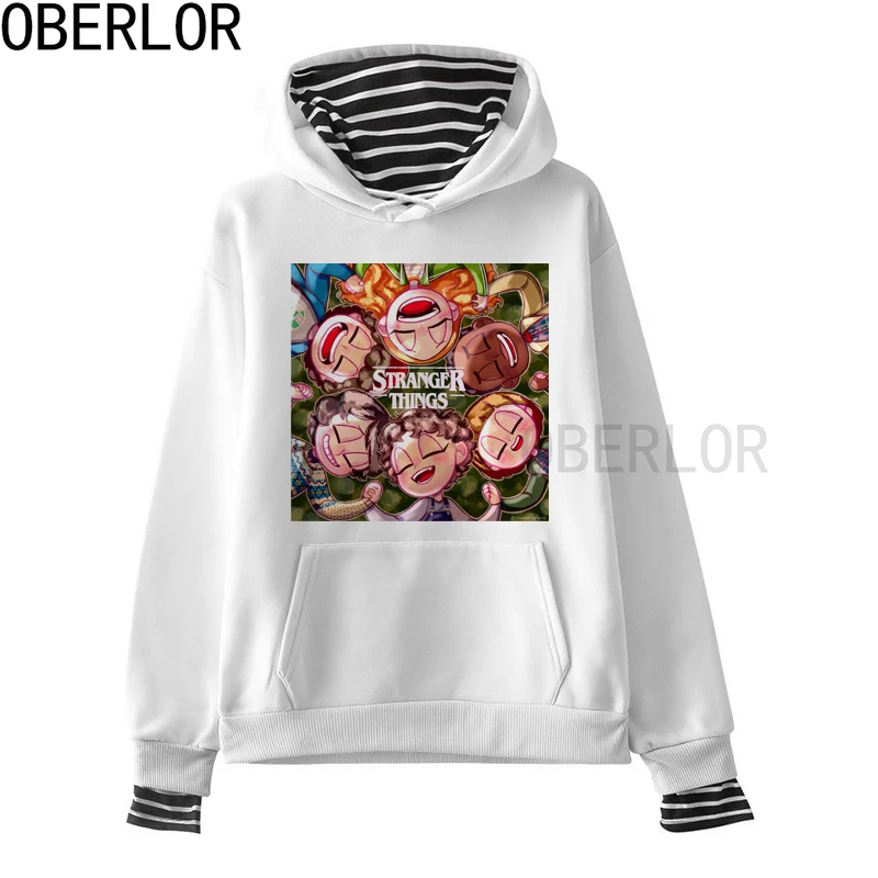 

Kawaii Stranger Things3 Woman's Sweatshirts Harajuku Aesthetics Autumn Unisex Sweaters Woman's Fashion Loose Casual Fun Hoodie