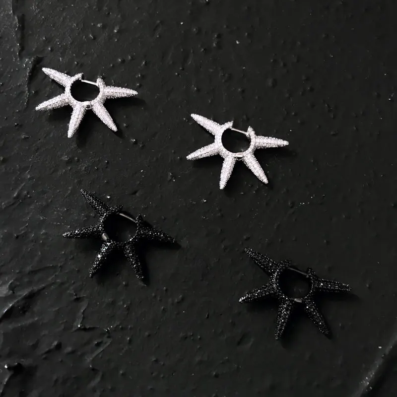 

s925 sterling silver new round willow nails couple earrings personality gear design fashion simple Moroccan jewelry