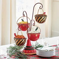 christmas tree dessert table fruit plate double layer cake stand holiday party candy plate snack tray cake stand plates for food