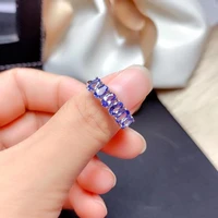 vintage tanzanite ring 35mm natural tanzanite silver ring 925 silver tanzanite jewelry gift for woman