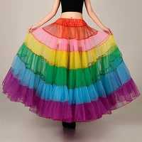 colorful wedding bridal petticoat underskirt cosplay party crinoline slips without hoops
