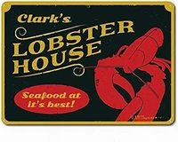 aidandan lobster house sign old design tin signs vintage metal tin signs for wall art decor for home bars clubs cafes 20 x 30 cm