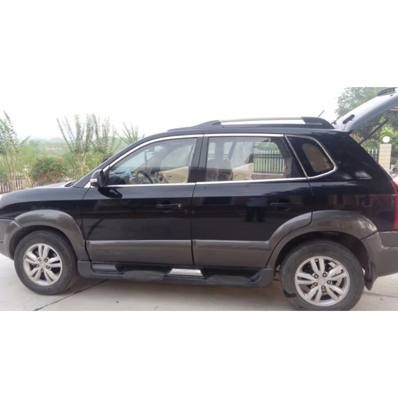 Lsrtw2017 304 нержавеющая сталь окна автомобиля планки для hyundai tucson 2004 2005 2006 2007 2008 2009 2010 2011 2012 1st поколения