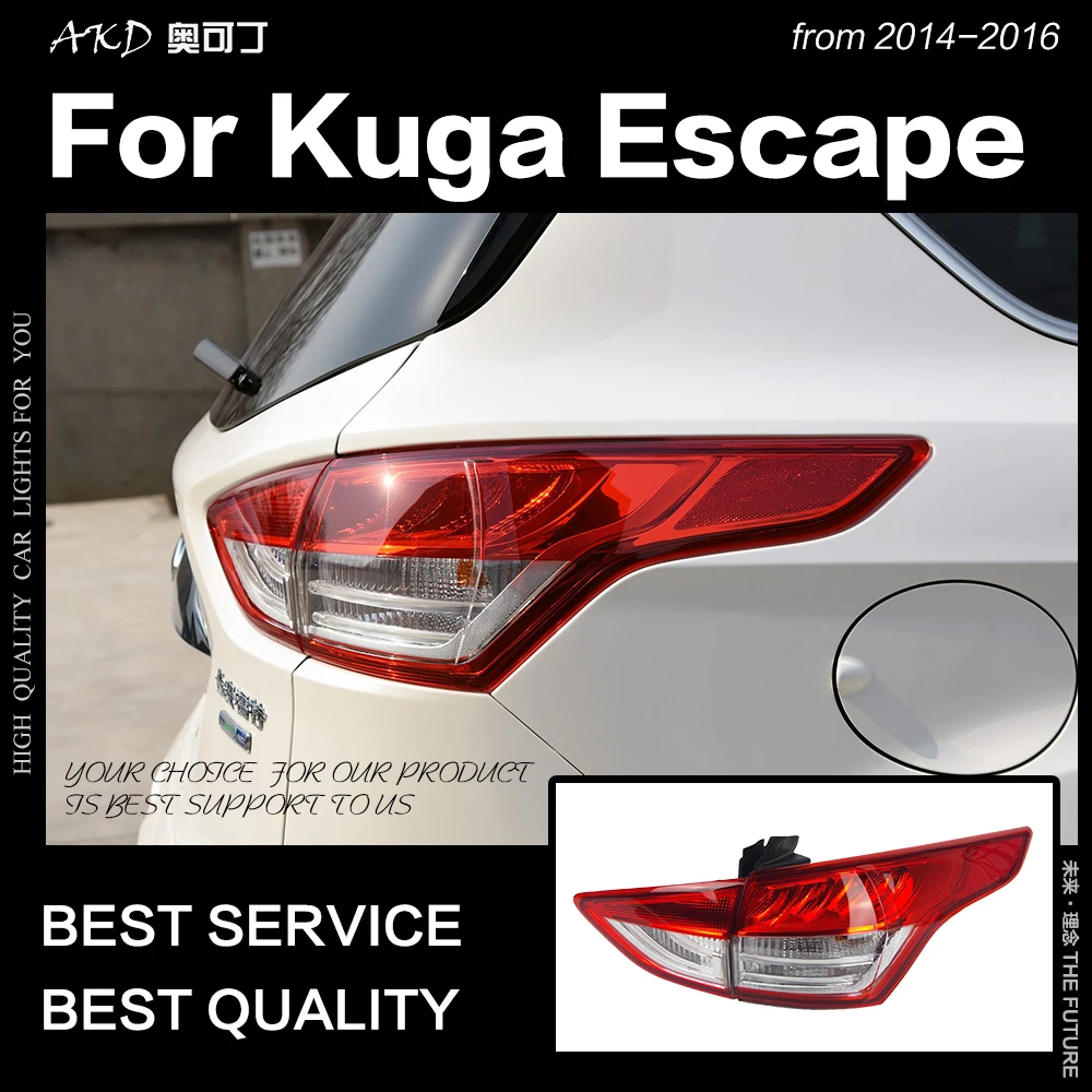 АКД стайлинга автомобилей для Ford Escape хвост светильник s 2014 2016 Kuga светодиодный