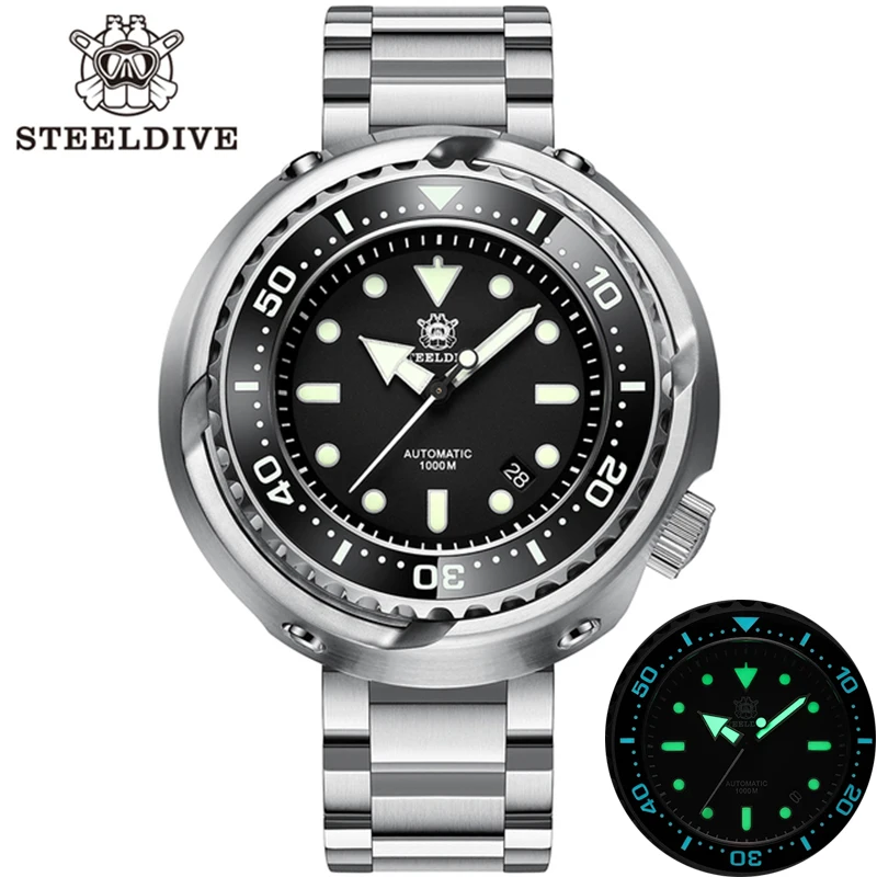 

Steeldive 1978 Tuna Watch 1000M Sapphire Oversize Stainless Steel Case NH35 Automatic Mechanical Dive Watch Luminous Dial