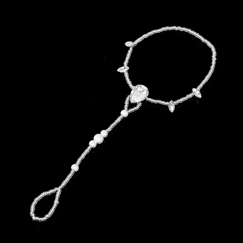 1 шт. модные свадебные сандалии без ног украшенные блестящими кристаллами