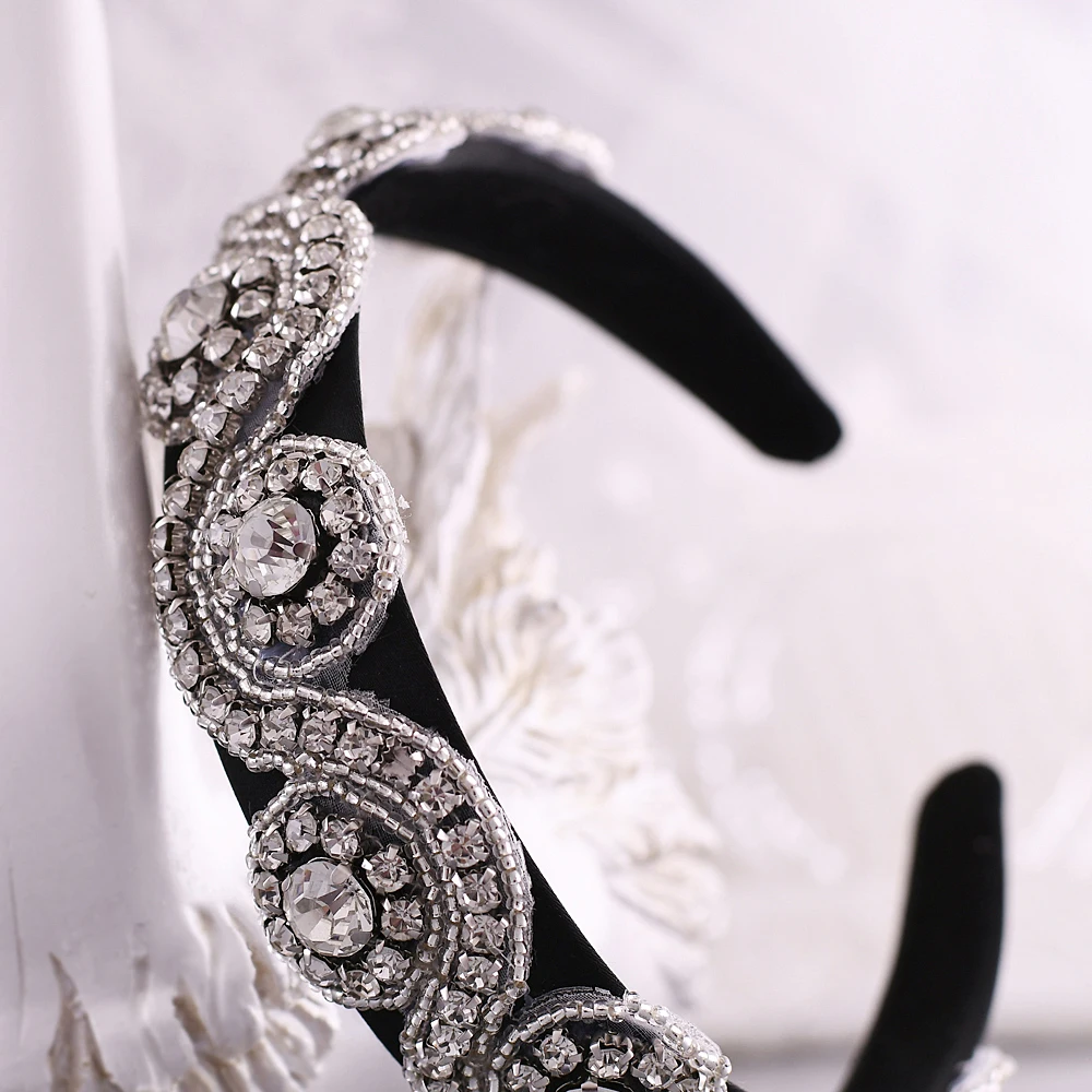 Обруч для волос в стиле барокко с кристаллами | Украшения и аксессуары