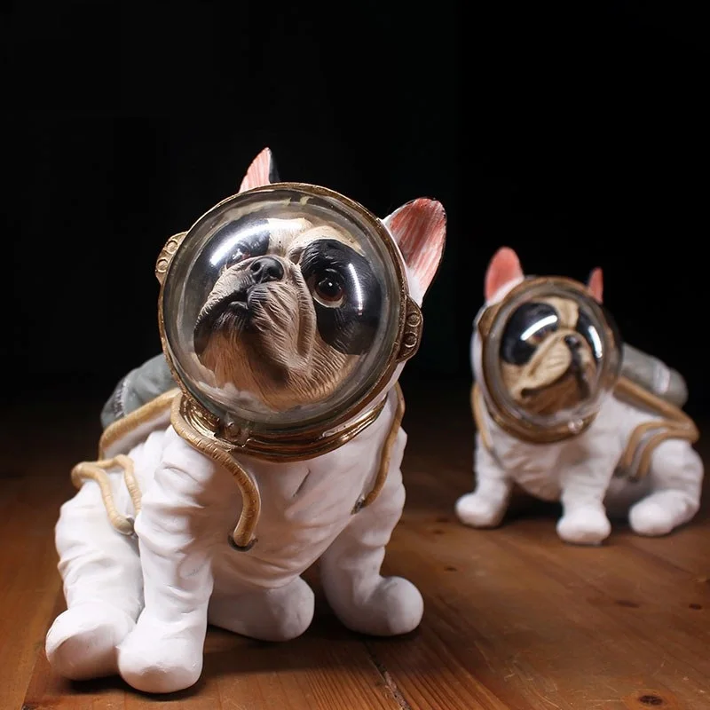 

Современная Скульптура астронавта статуя собаки из смолы космический человек абстрактная Статуэтка аксессуары для украшения дома крафт Д...