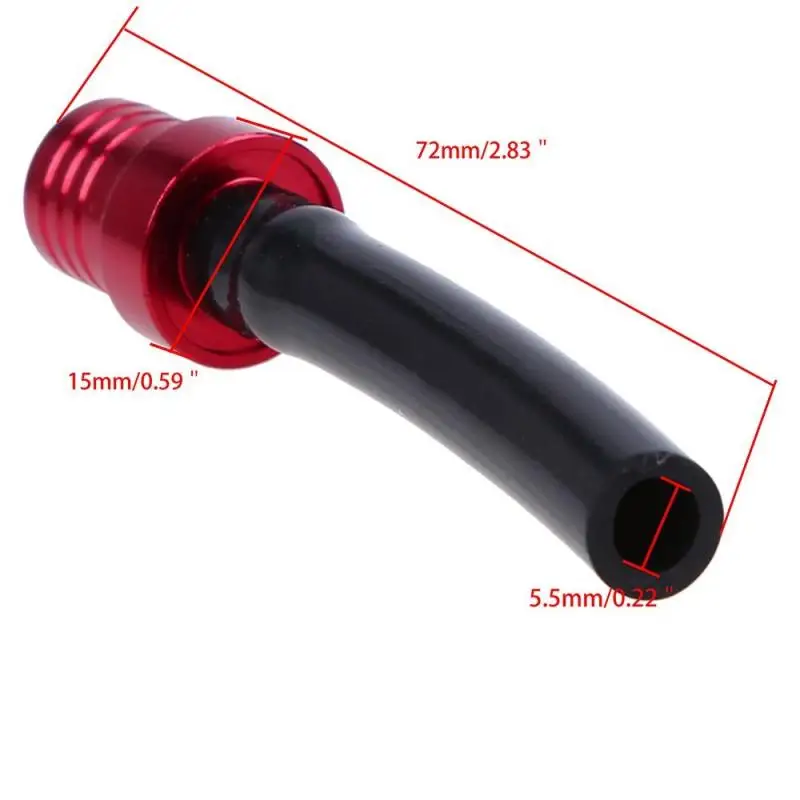 

Metal Motorcycle Gas Motorcycle Accessories Pit PIT Dirt Bike Fuel Petrol Tank Cap Breather Pipe Hose Valve Vent Black Red