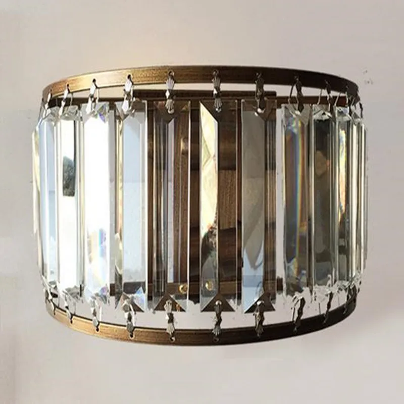 Современный хрустальный настенный светильник в европейском стиле для гостиной