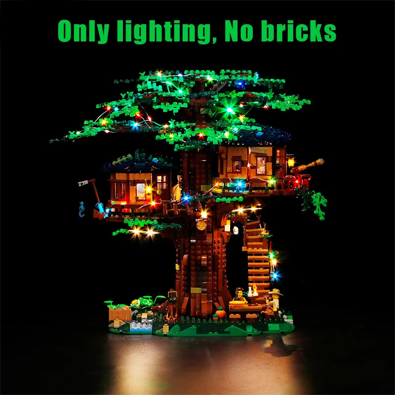 P14201 Only light Vonado для лего идеи креативный 21318 дерево дом свет мальчиков и девочек составное здание блоки детские развивающие игрушки подарки - Цвет: P14201 Only light