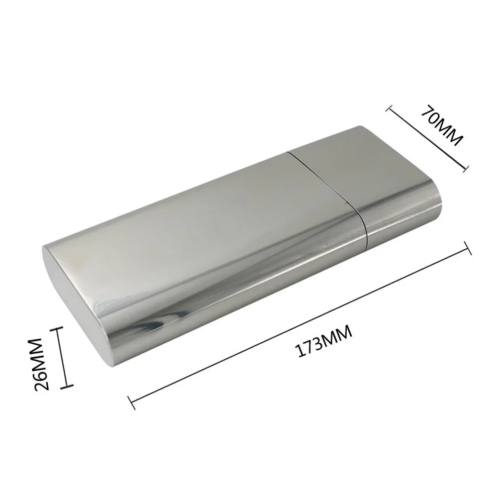 

Portable Cigar Storage Case With Flask Small Funnel Food Grade Stainless Steel Cigar Holder Flagon Storage Accessories Supplies