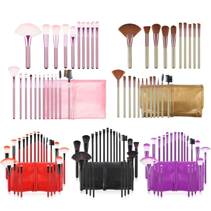 

32/24/18 шт., Набор Натуральных кистей для макияжа